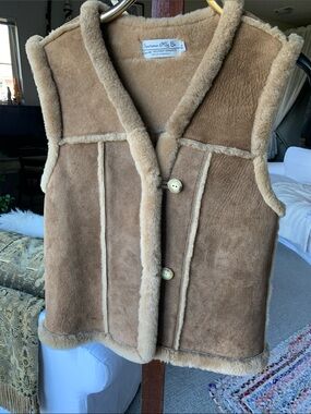 Vintage Sportsman Mfg Co Real Shearling Vest Size M Pristine